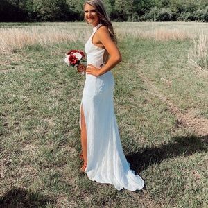 Prom dress white size 2